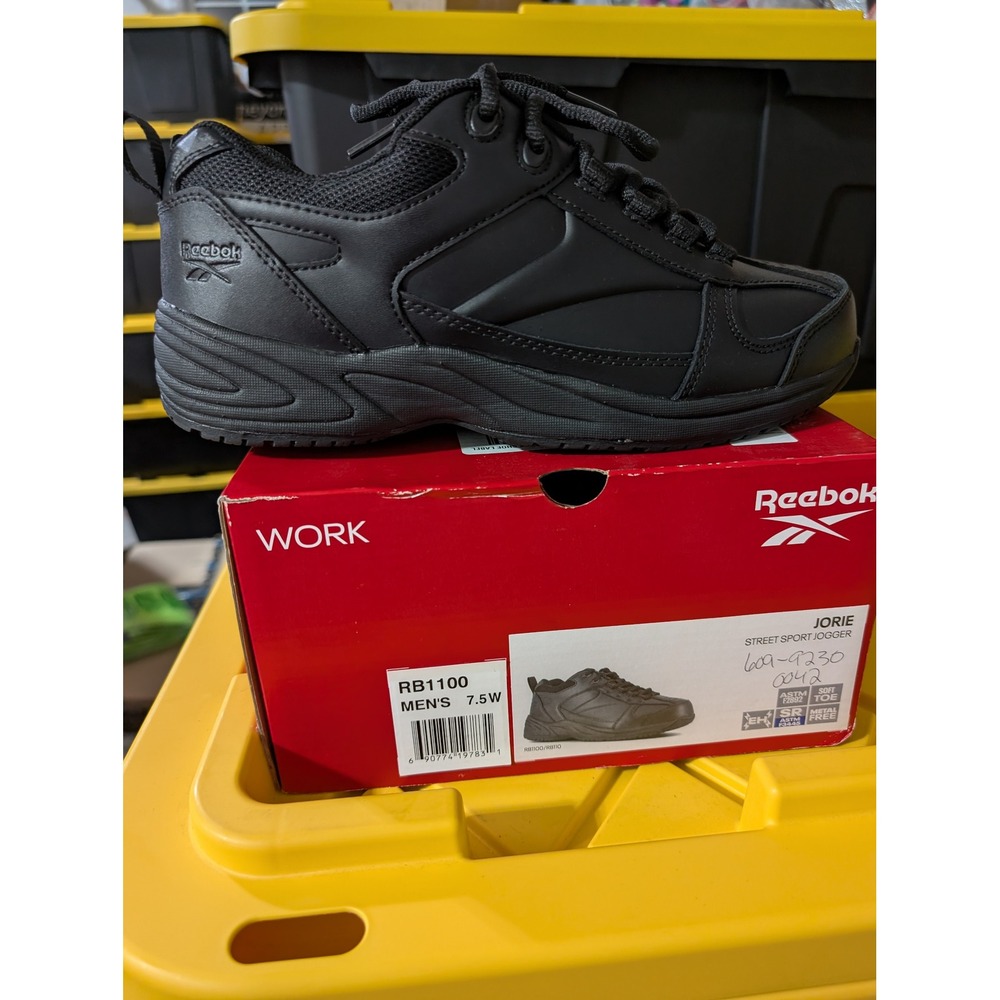Reebok Work Jorie Street Sport Jogger RB1100 Mens 7.5W Black Slip Resistant $95